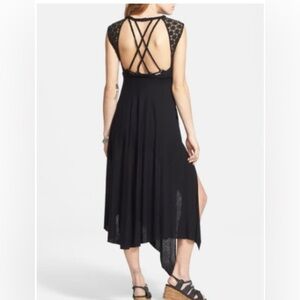 Free People Afternoon Delight Asymmetrical Midi Dress